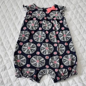 Carter's Navy Blue Sand Dollar Romper 18 Months